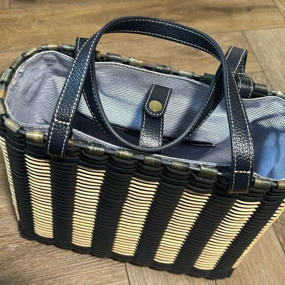 J.McLaughlin Joyce Rattan Picnic Tote - Picture 2 of 8